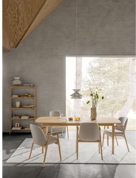 Библиотека от декор от дъб в естествен цвят 86x160x30 cm Braidwood – Actona