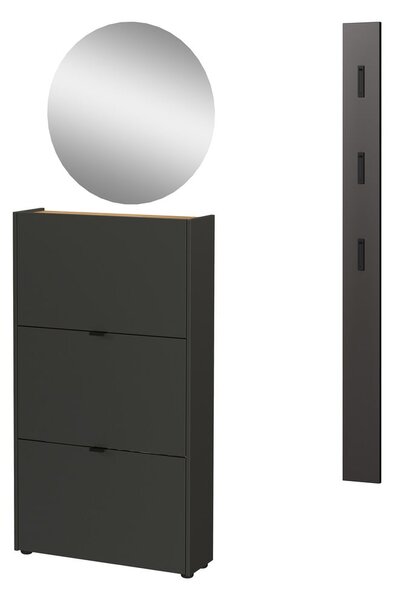 Антрацитен комплект за коридор 101x200x22 cm Ameca – Germania