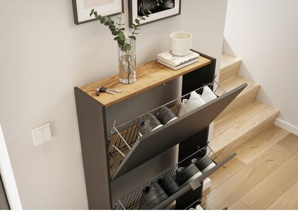 Антрацитен комплект за коридор 101x200x22 cm Ameca – Germania