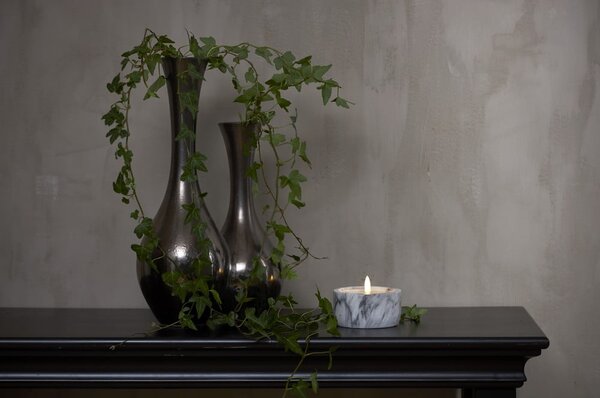 LED свещ от сив и бял бетон, височина 7,5 см Flamme Marble - Star Trading