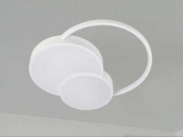 LED Димируем плафон LED/60W/230V 3000-6500K бял + дистанционно управление