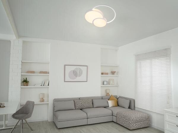 LED Димируем плафон LED/60W/230V 3000-6500K бял + дистанционно управление