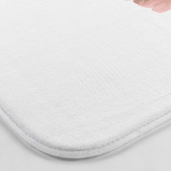 Бяло-розов килим за баня WC 45x45 cm Jayana – douceur d'intérieur