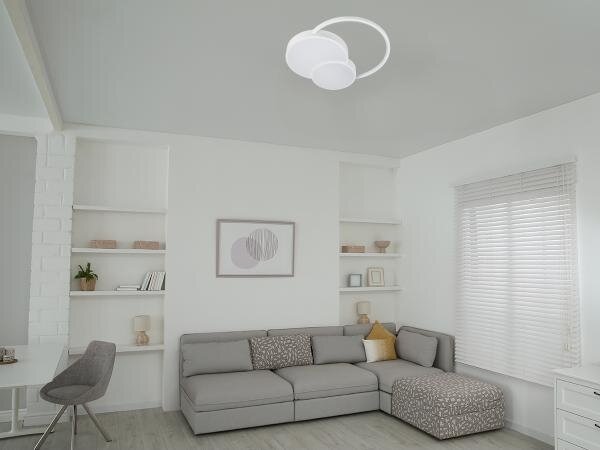 LED Димируем плафон LED/60W/230V 3000-6500K бял + дистанционно управление