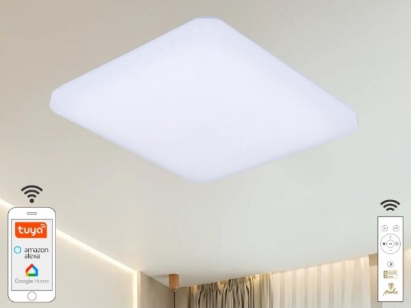 LED Димируем плафон OPAL LED/48W/230V Wi-Fi Tuya + д.у