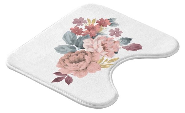 Бяло-розов килим за баня WC 45x45 cm Jayana – douceur d'intérieur