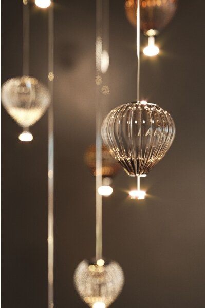 MAXLIGHT P0527 - LED Пендел PALLONCINI 2xLED/3W/230V Ø 12 см прозрачен