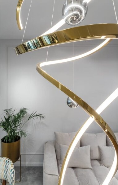 MAXLIGHT P0483D -LED Димируем пендел RITZ LED/100W/230V Ø 60 см CRI 90 месинг