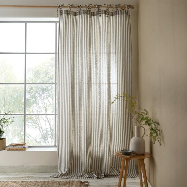 Сиво перде 140x183 cm Zanzibar Woven Stripe – Pineapple Elephant