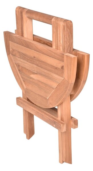 Кръгла градинска маса за съхранение от масивно тиково дърво ø 50 cm Mitan – Garden Pleasure
