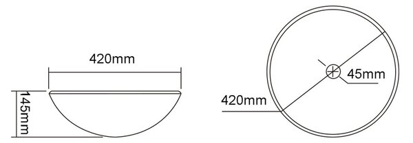 Бяла стъклена кръгла мивка ø 42 cm Telica – Sapho