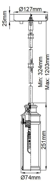 Feiss FE-PAYNE-MPBATH - LED висящ полилей за баня PAYNE 1xG9/3W/230V IP44
