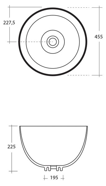 Бяла керамична кръгла мивка ø 45,5 cm Dome – Sapho