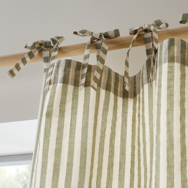 Зелено перде 140x183 cm Zanzibar Woven Stripe – Pineapple Elephant