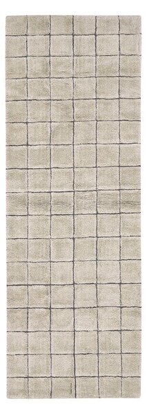 Бежова ръчно изработена вълнена пътека 80x230 cm Mosaic Sandstone – Lorena Canals