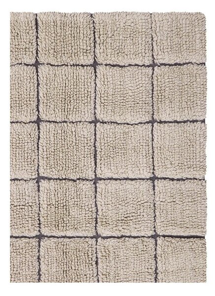 Бежова ръчно изработена вълнена пътека 80x230 cm Mosaic Sandstone – Lorena Canals