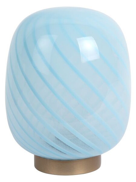 Светлосиня настолна лампа със стъклен абажур (височина 20 cm) Summer Globe – Leitmotiv