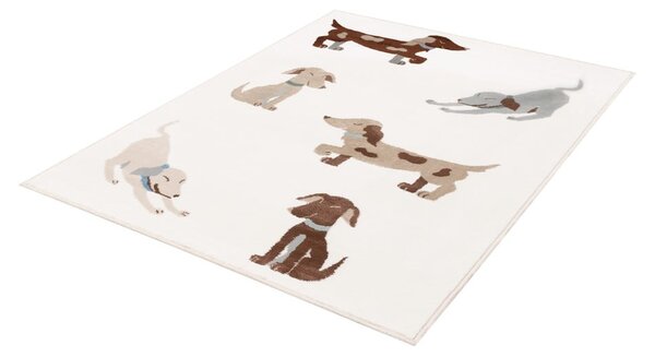 Детски килим в цвят слонова кост 80x150 cm Dogsie Pearl – FD