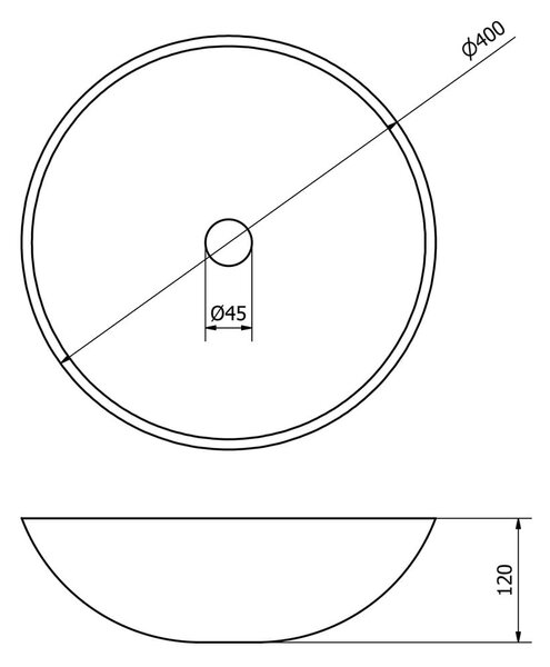 Кремава каменна кръгла мивка ø 40 cm Blok 1 – Sapho