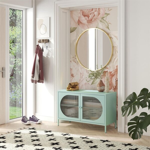Светлосиня метална витрина 100x64x40 cm Luna – Støraa