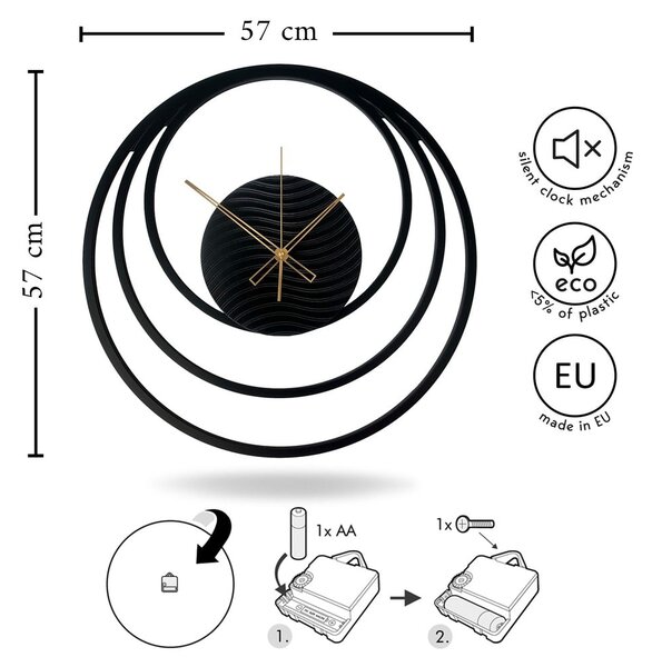 Стенен часовник ø 57 cm Noah – Styler
