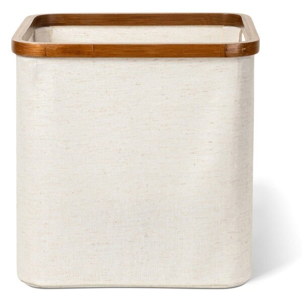 Кремава текстилна кутия за съхранение 30x30x30 cm Bamboo/Linen Cube – Bigso