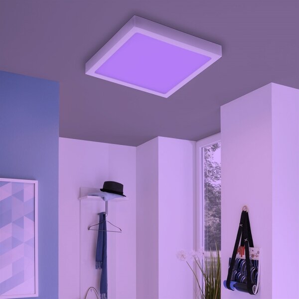Eglo 33209 - LED RGBW димируем плафон FUEVA-C LED/21W/230V 30x30 cm бял
