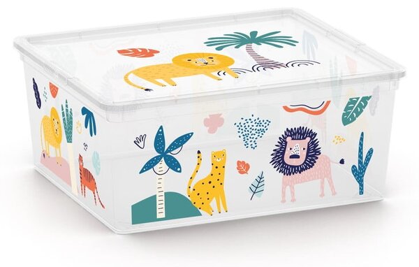 Бяла пластмасова детска кутия за съхранение 40x34x17 cm C Box Style – KIS