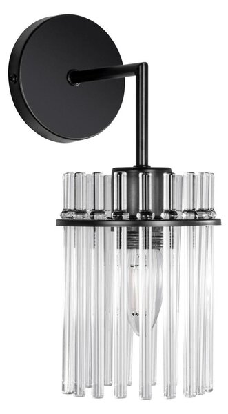 Аплик 1xE27/60W/230V черен/прозрачен