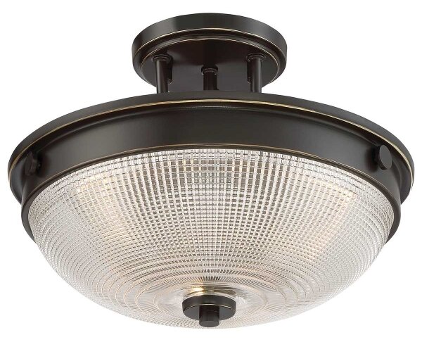 Quoizel QZ-MANTLE-SF-PN - Полилей за повърхностен монтаж MANTLE 2xE27/60W/230V бронзов