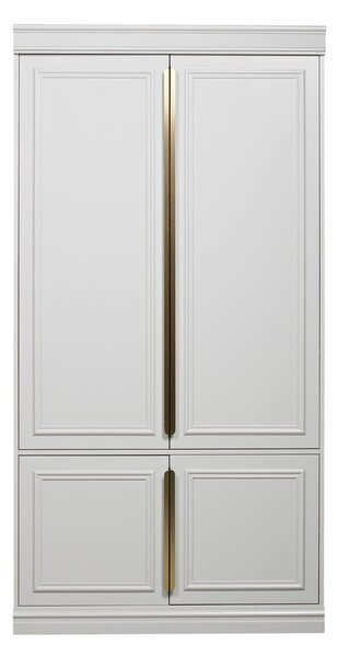Светлосив гардероб от масивен бор 110x215x44 cm Organize – WOOOD