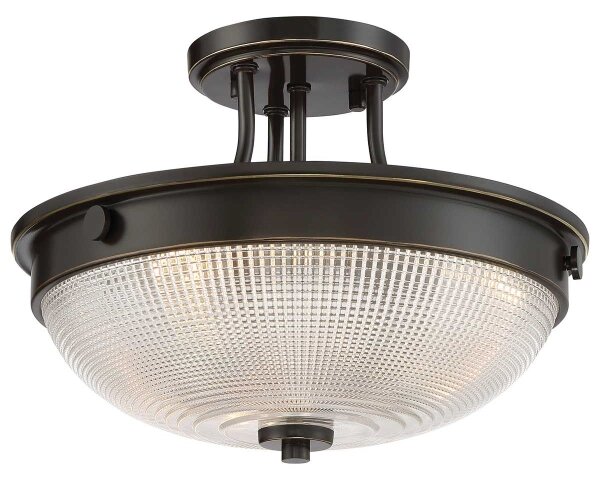 Quoizel QZ-MANTLE-SF-PN - Полилей за повърхностен монтаж MANTLE 2xE27/60W/230V бронзов