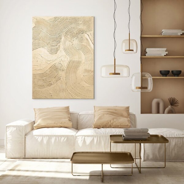 Ръчно рисувана картина 88x118 cm Metallic Champagne – Malerifabrikken