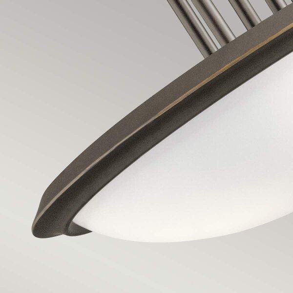 Kichler KL-DREYFUS-SFOZ - Полилей за повърхностен монтаж DREYFUS 3xE27/60W/230V бронзов