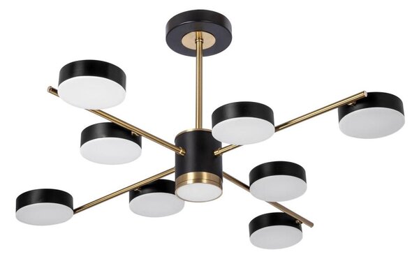 LED Полилей 8xLED/7W/230V + LED/6W 3000-6000K Ø 77 см златист/черен