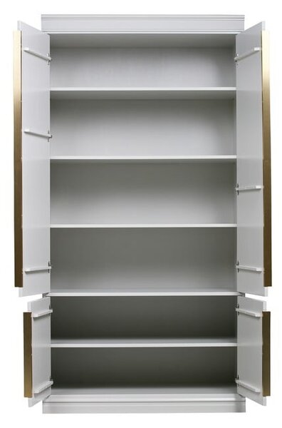Светлосив гардероб от масивен бор 110x215x44 cm Organize – WOOOD