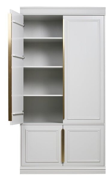 Светлосив гардероб от масивен бор 110x215x44 cm Organize – WOOOD