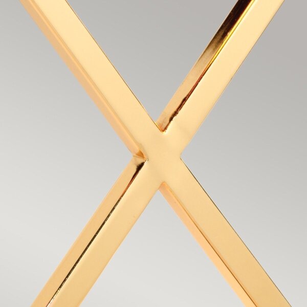 Elstead CROSS-TL-IVORY - Настолна лампа CROSS 1xE27/60W/230V златист/бял