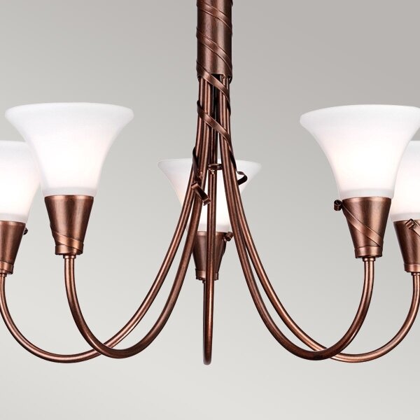 Elstead EM5-COPPER - Пендел EMILY 5xE14/40W/230V