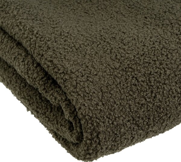 Зелено одеяло от шерпа 130x160 cm Sherpa Bouclé – Casa Selección