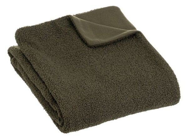 Зелено одеяло от шерпа 130x160 cm Sherpa Bouclé – Casa Selección