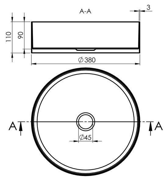 Кръгла мивка от неръждаема стомана златна ø 38 cm Aurum – Sapho