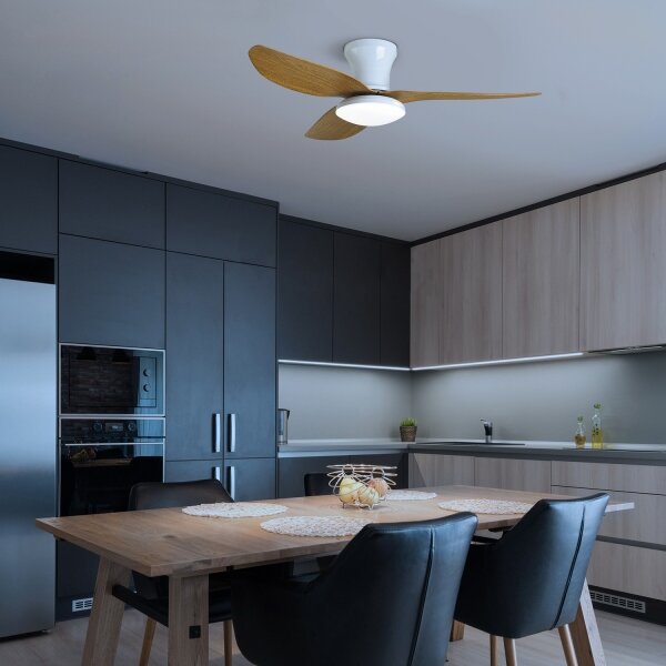 Brilagi-LED регулируем таванен вентилатор LED/30W/230V 3000-6500K бял/кафяв+DO