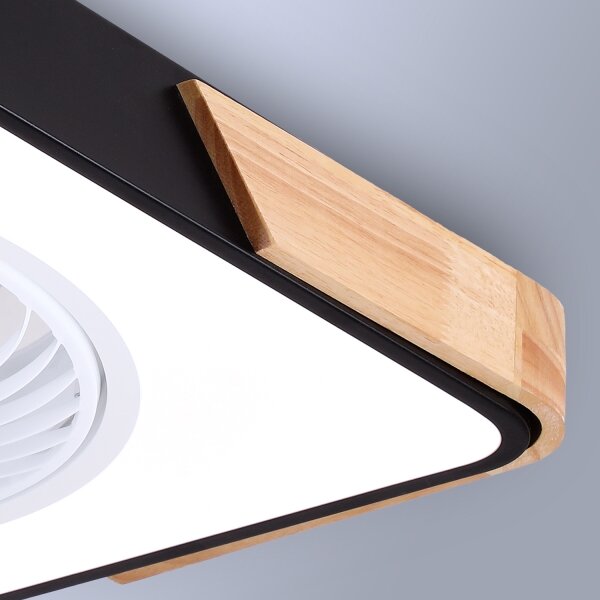 Brilagi LED осветително тяло с вентилатор 30W 230V 3000-6500K черно/дъб + DO