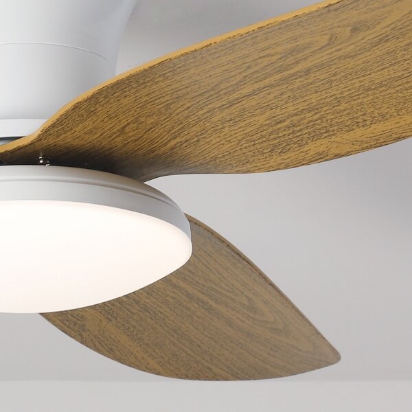 Brilagi-LED регулируем таванен вентилатор LED/30W/230V 3000-6500K бял/кафяв+DO