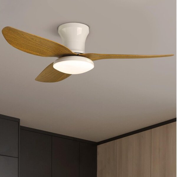 Brilagi-LED регулируем таванен вентилатор LED/30W/230V 3000-6500K бял/кафяв+DO