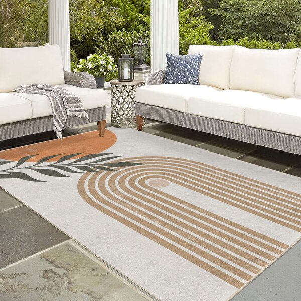 Кремав килим подходящ за пране 80x150 cm Dot Arch – Mila Home