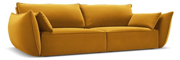 Кадифен диван в цвят горчица 208 cm Vanda – Mazzini Sofas