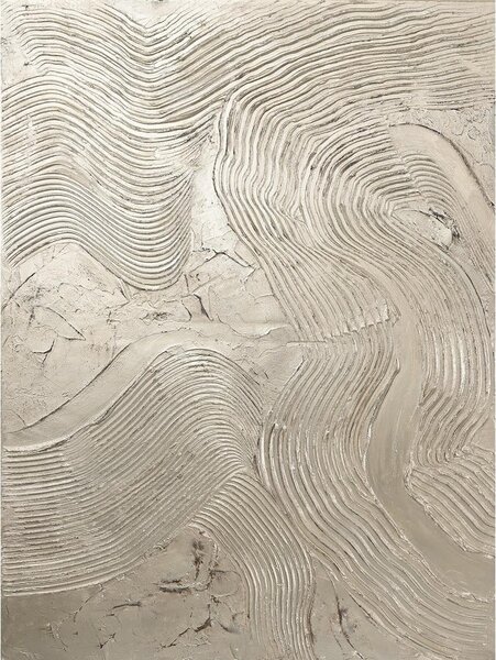 Ръчно рисувана картина 88x118 cm Metallic Silver – Malerifabrikken