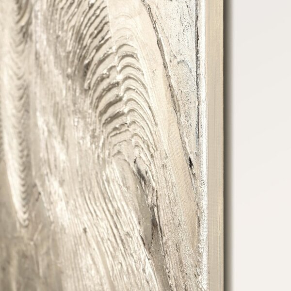 Ръчно рисувана картина 88x118 cm Metallic Silver – Malerifabrikken